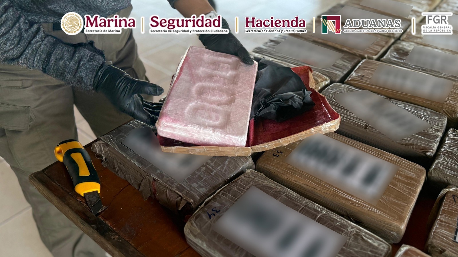 Aseguran mil 187 kilos de droga valuados en más de 259 millones de pesos.