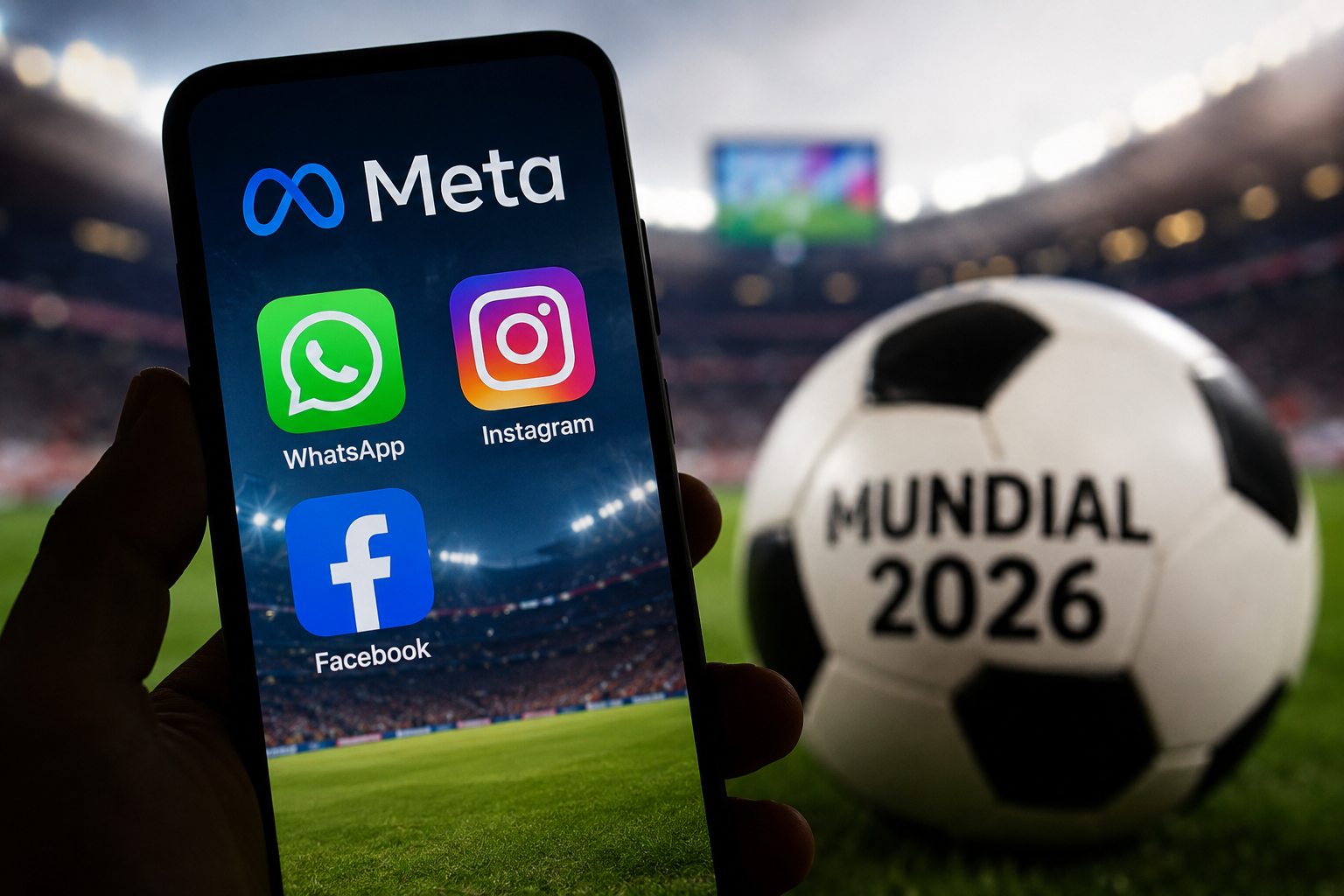 Meta reporta cifras récord de interacción durante el Mundial 2026.