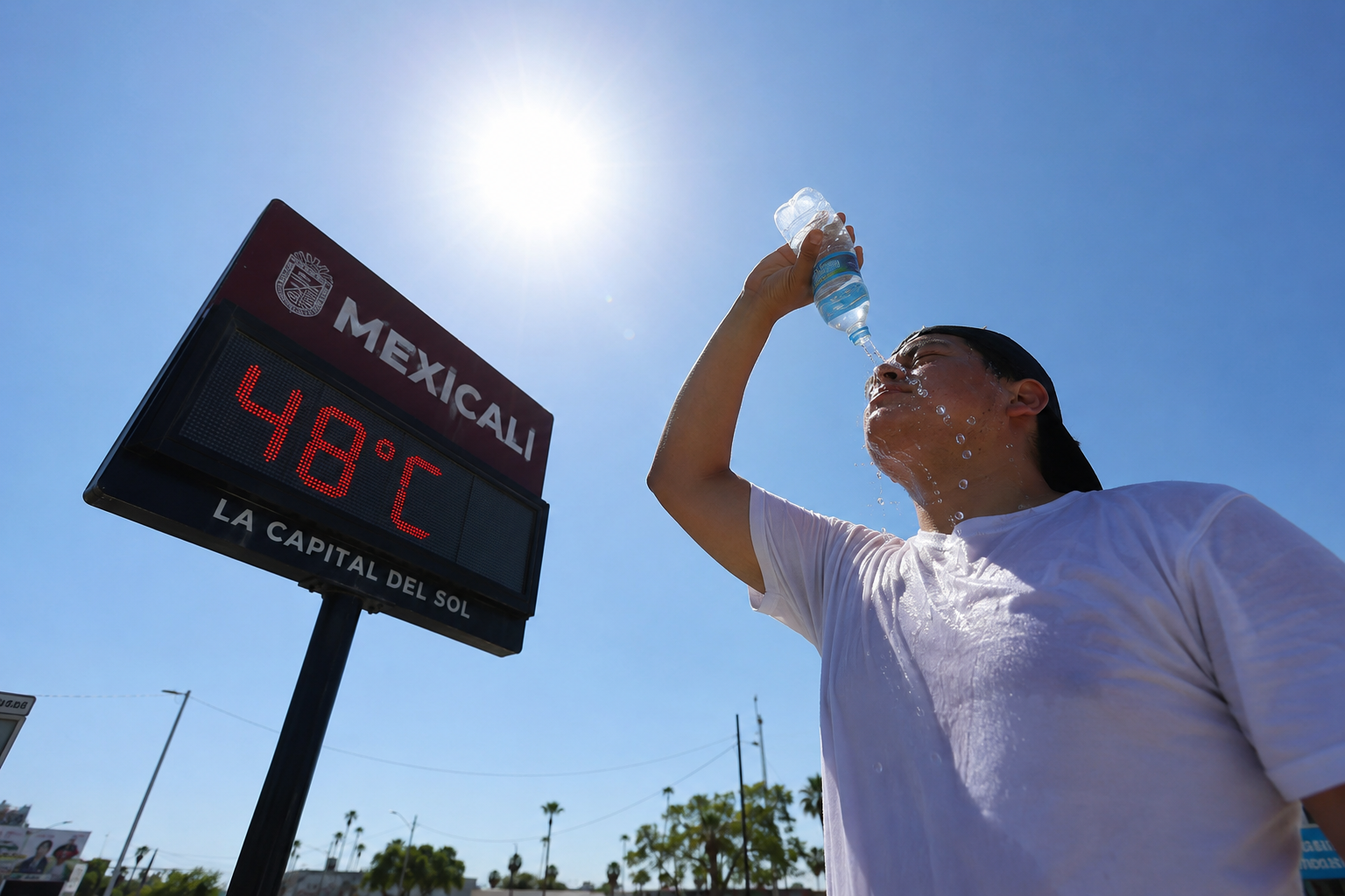 Mexicali registra 48 grados y una sensación térmica de hasta 51.