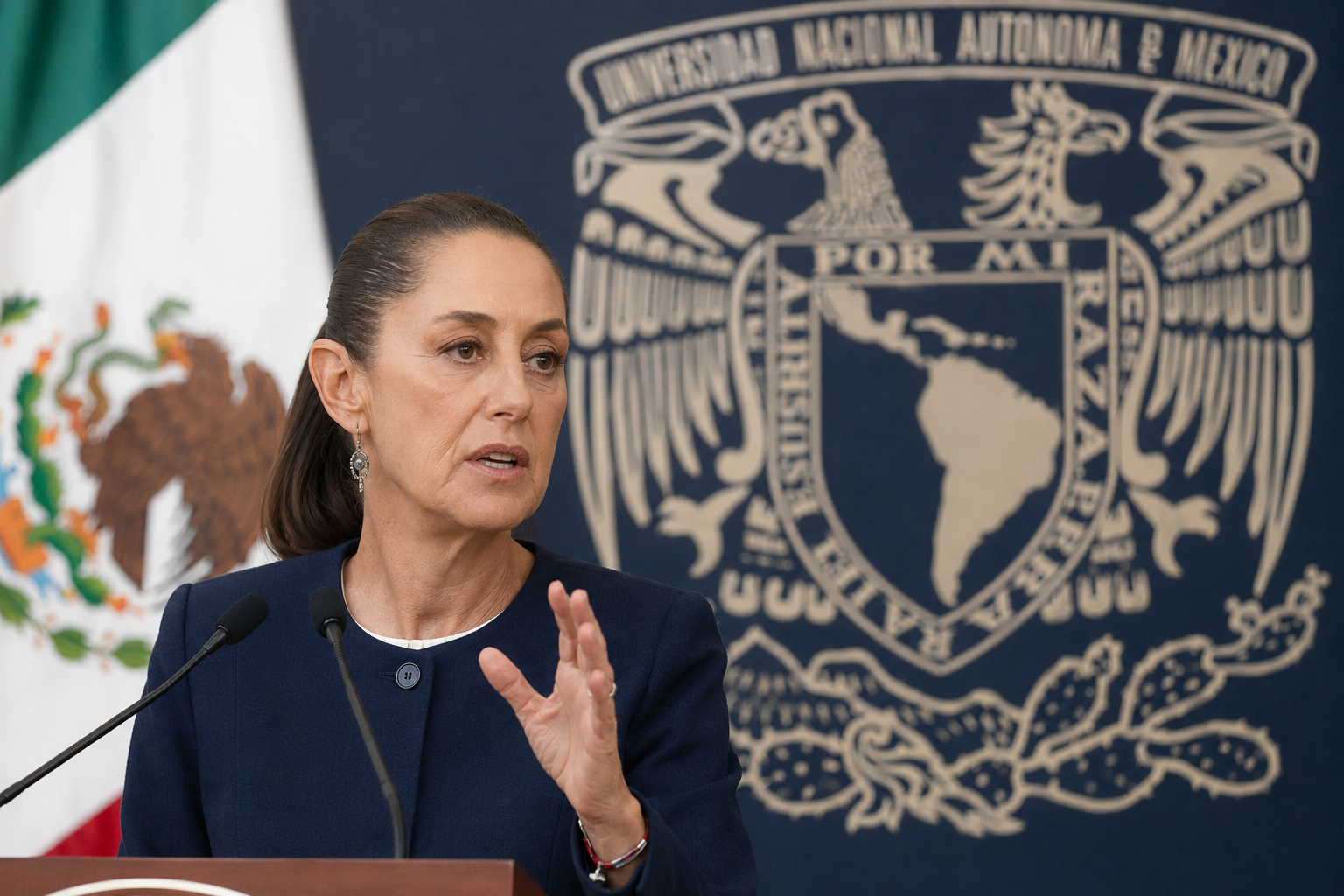 Presidenta atribuye irregularidades a controles insuficientes en la UNAM.
