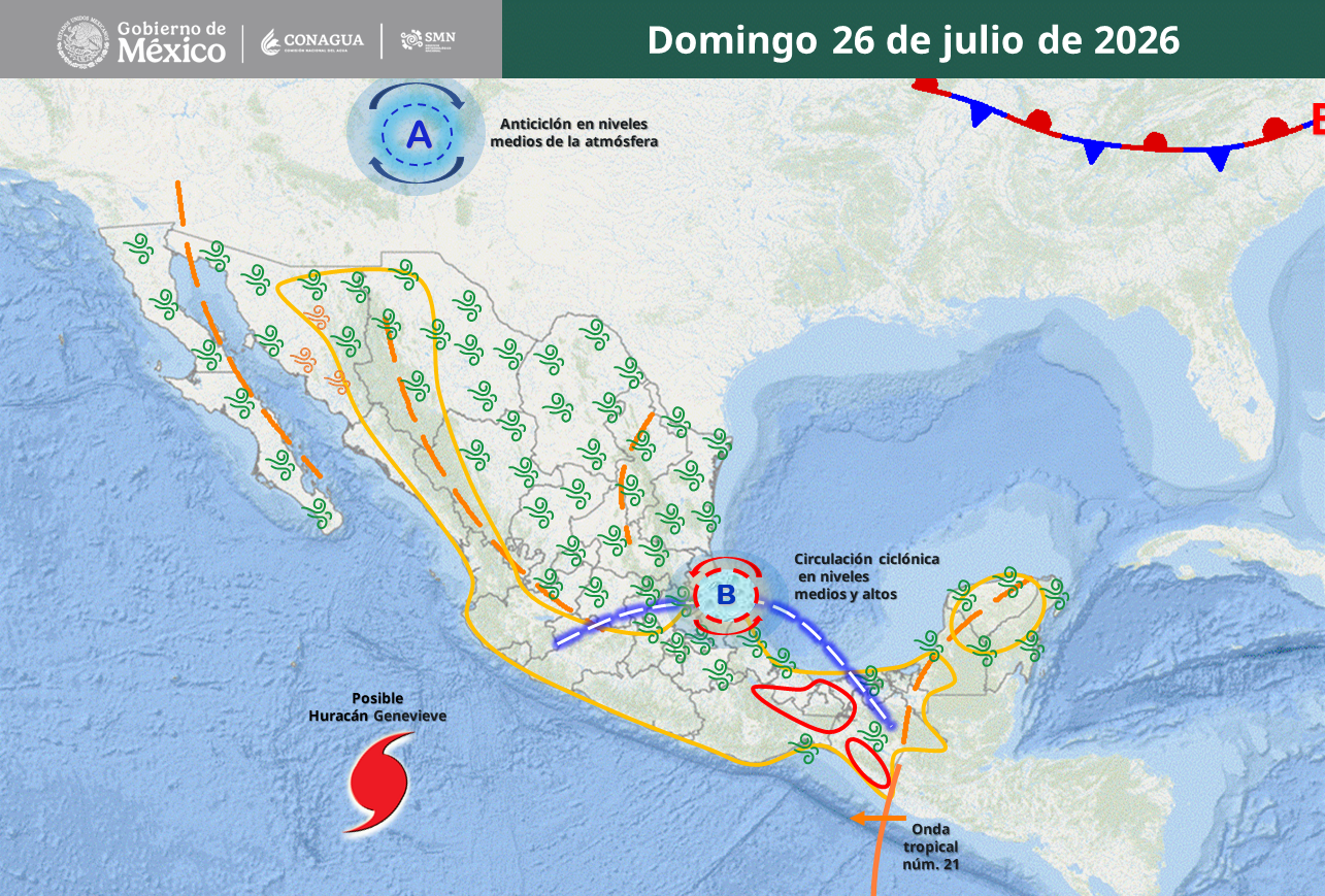 Lluvias intensas y calor extremo elevan riesgos en gran parte del país.