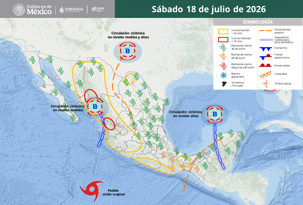 Lluvias intensas y posible ciclón mantienen en alerta al país.