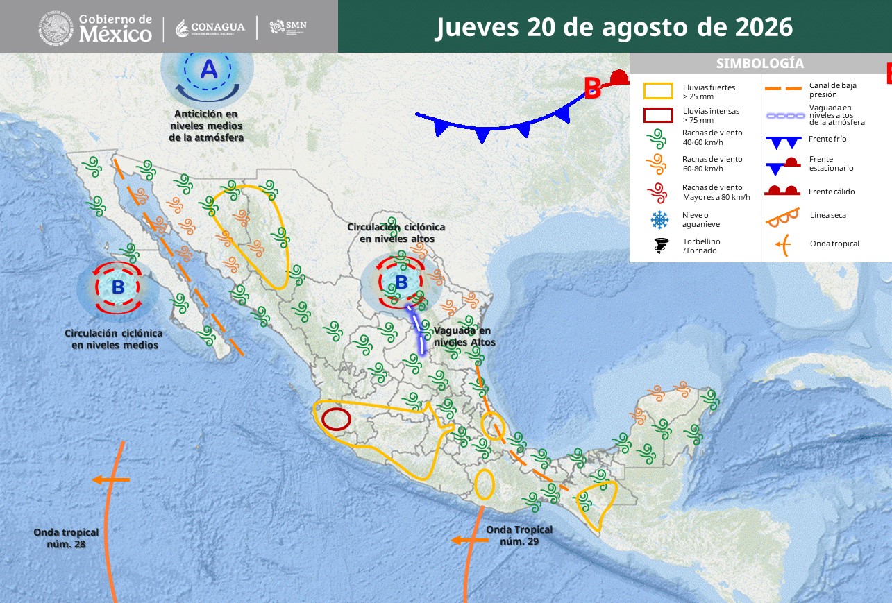 Jalisco prevé lluvias intensas; temperaturas superarán 45 °C al norte.