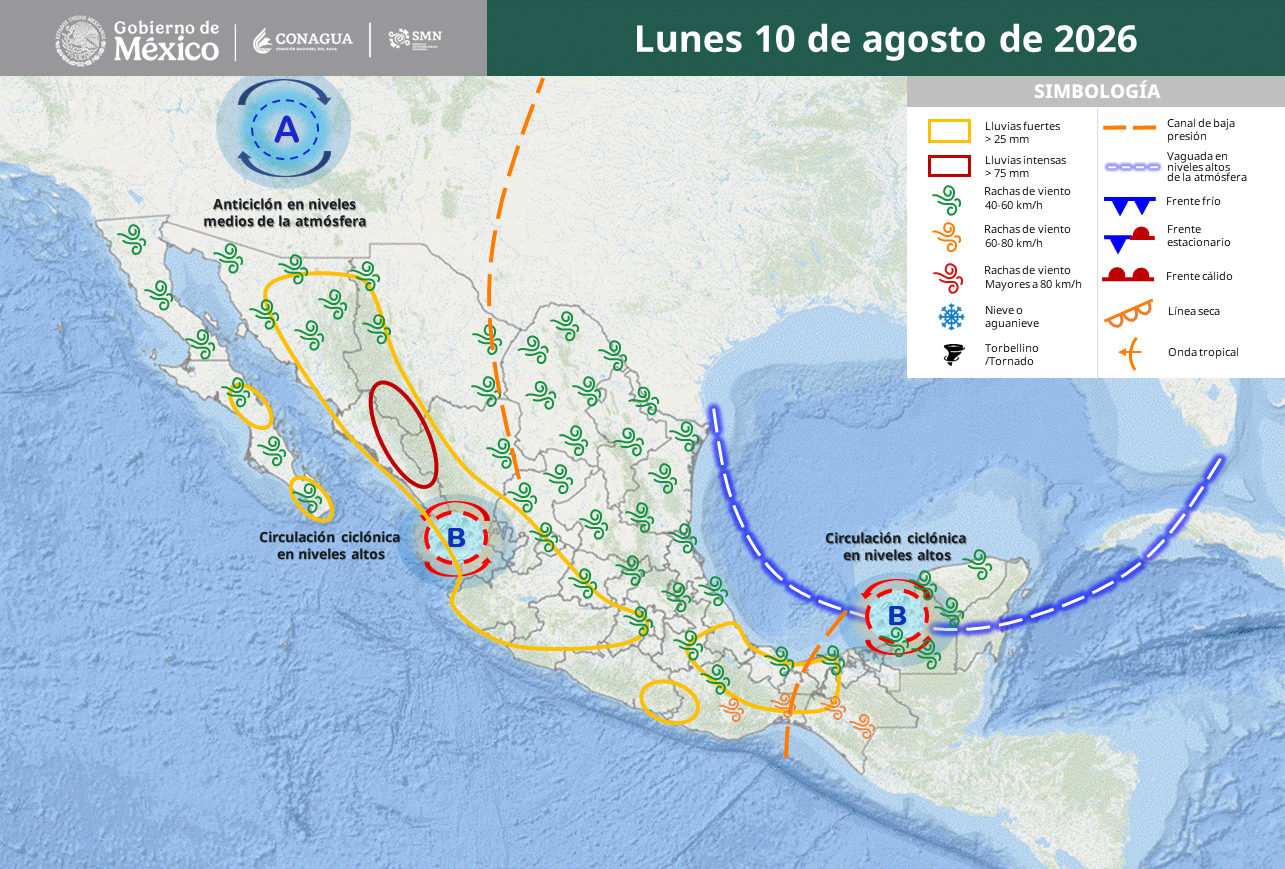 Tormentas amenazan con inundaciones; persiste calor extremo al norte