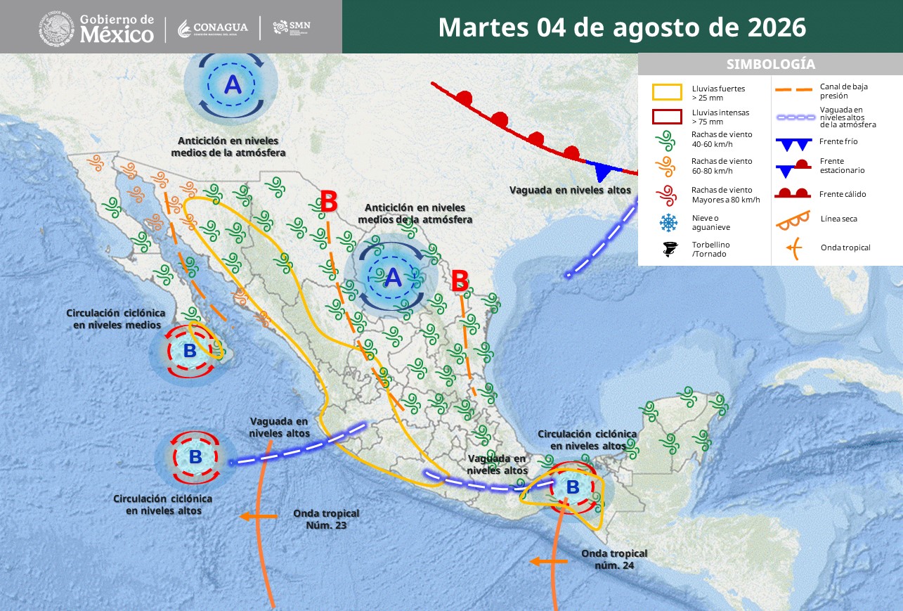 Lluvias intensas y calor extremo pondrán en alerta a gran parte del país.