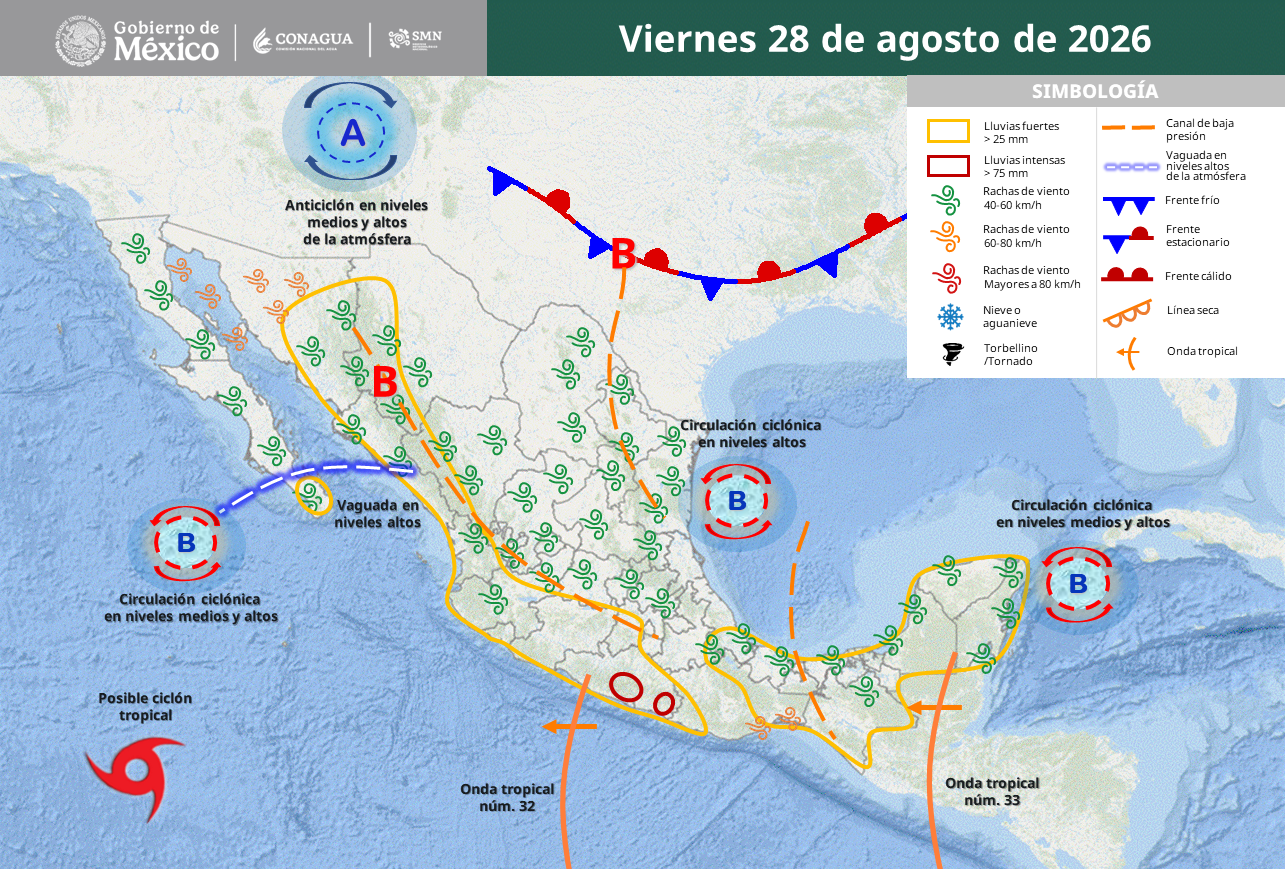Guerrero tendrá lluvias intensas; el norte rebasará los 45 grados