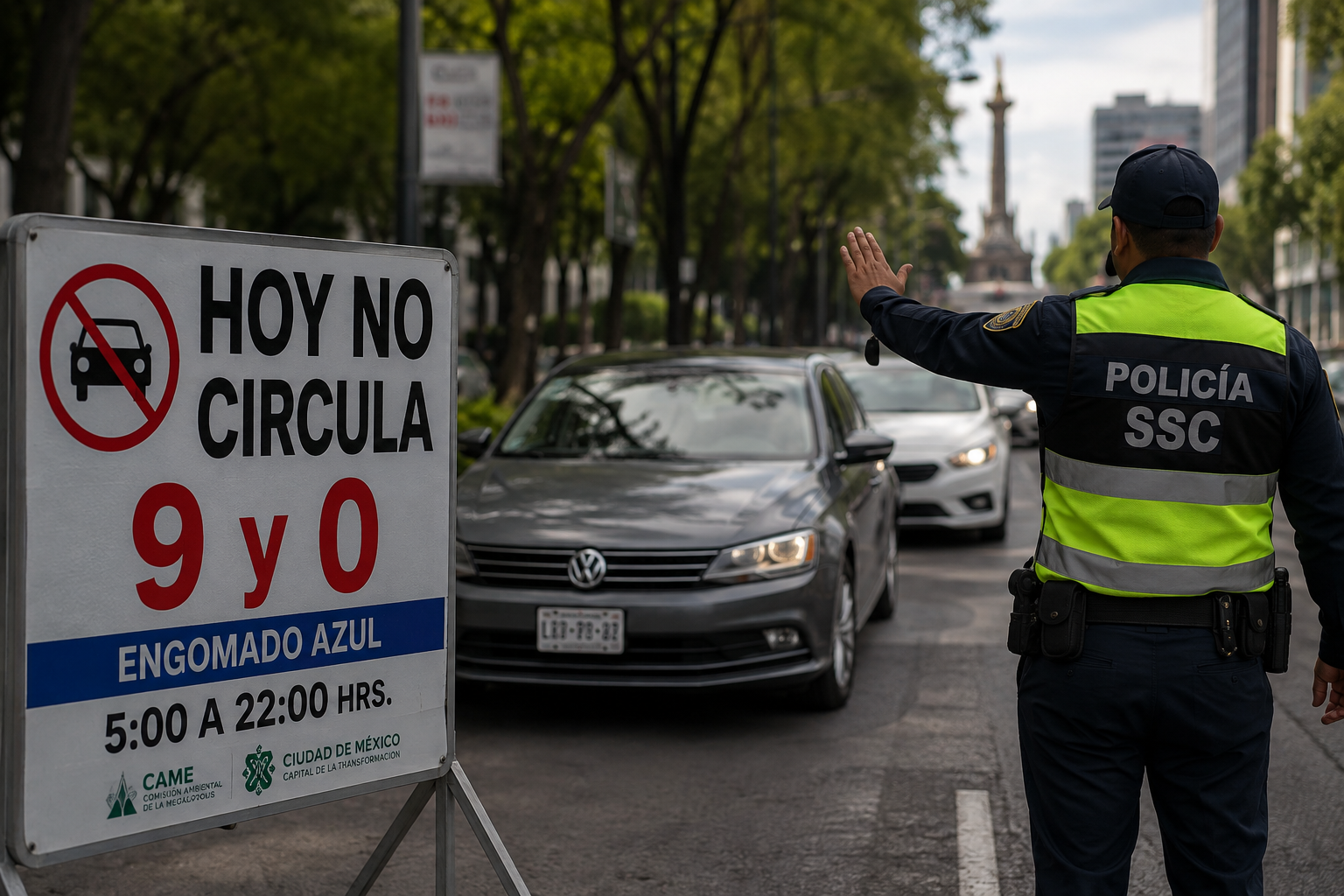 Salir con placas restringidas este viernes puede terminar en multa.