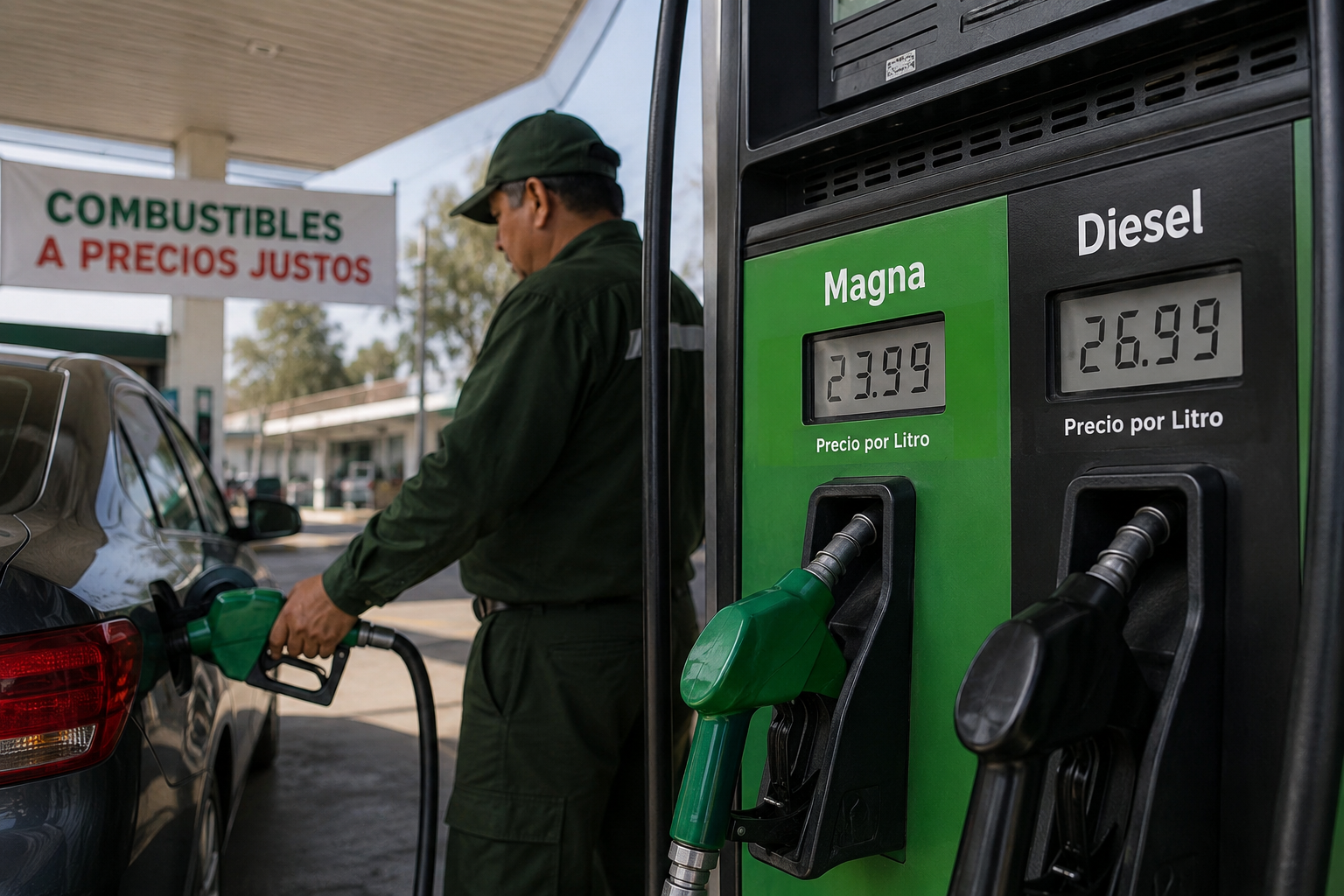 Gobierno y gasolineros prolongan pacto y fijan límite al diésel.