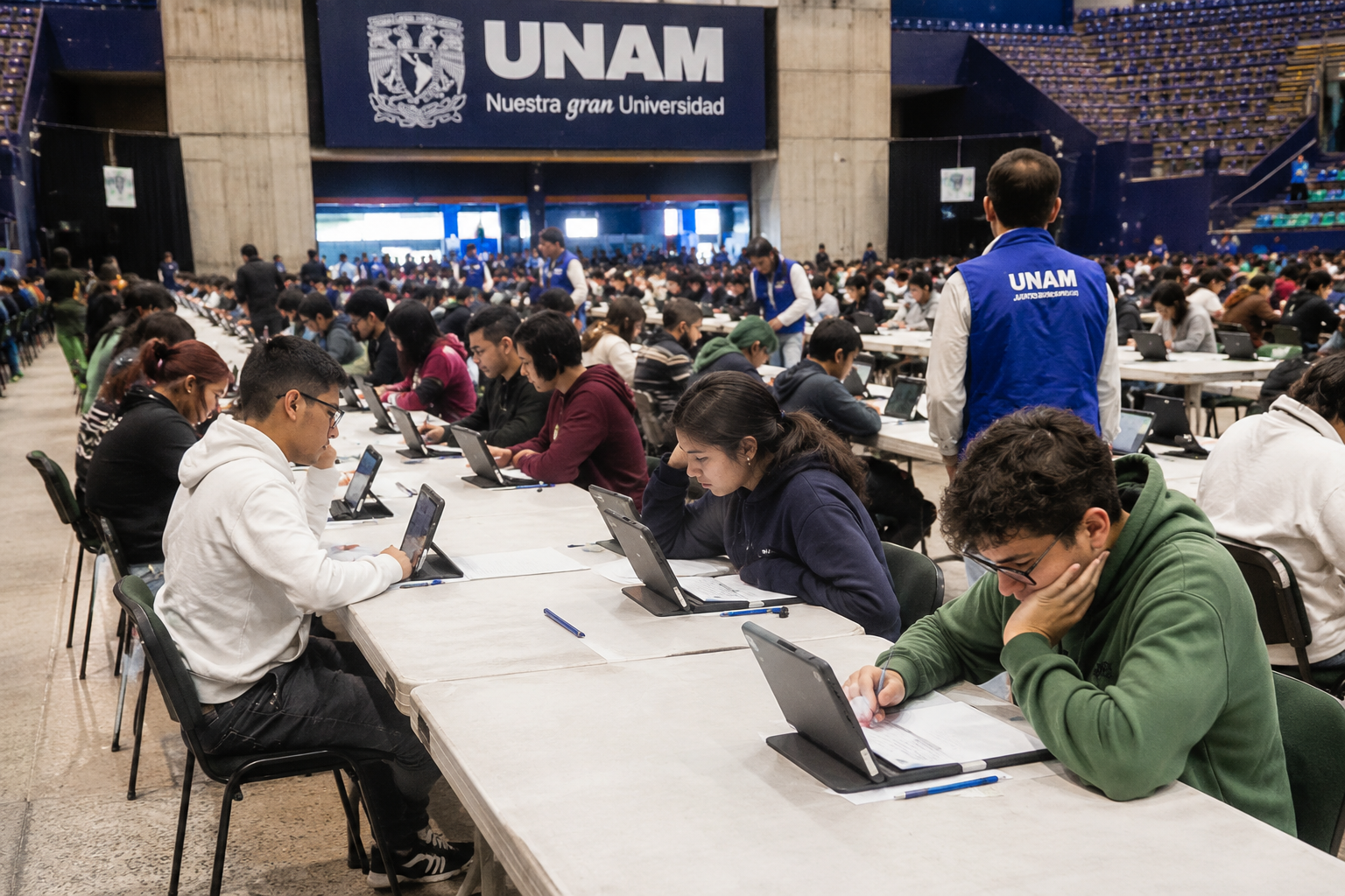 La UNAM entra a la recta final de su examen presencial en la CDMX.