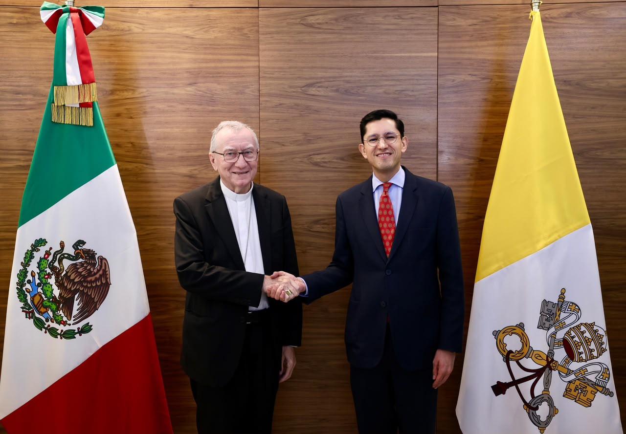 Parolin inicia visita oficial; mañana se reunirá con Sheinbaum.