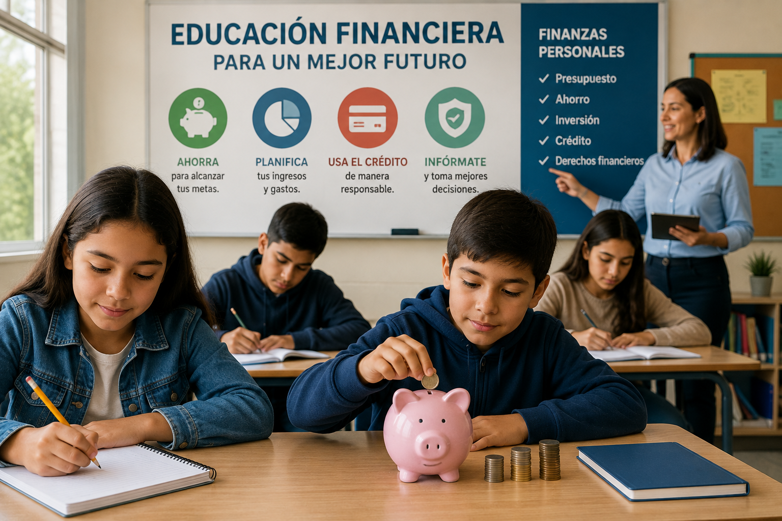 Buscan enseñar ahorro, crédito y finanzas desde la educación básica.