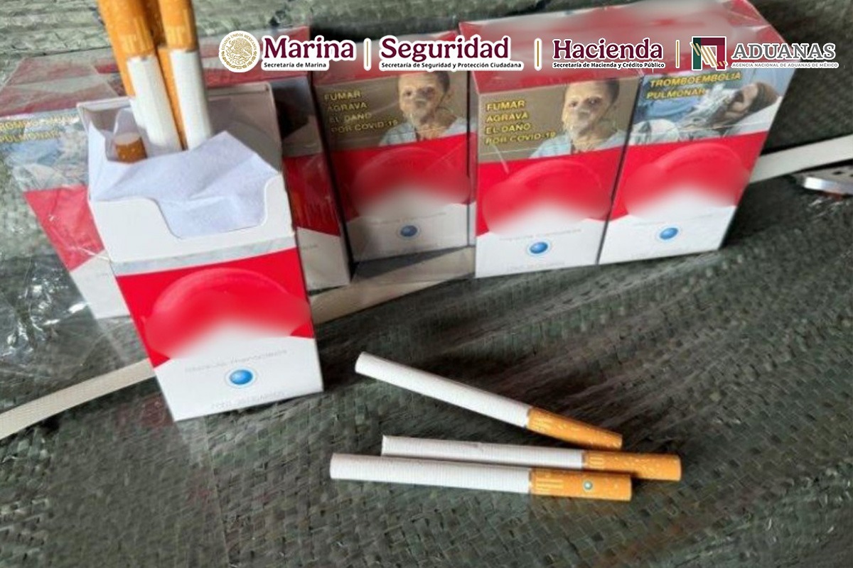 Aduanas acumula decomisos millonarios de tabaco ilegal en 2026.