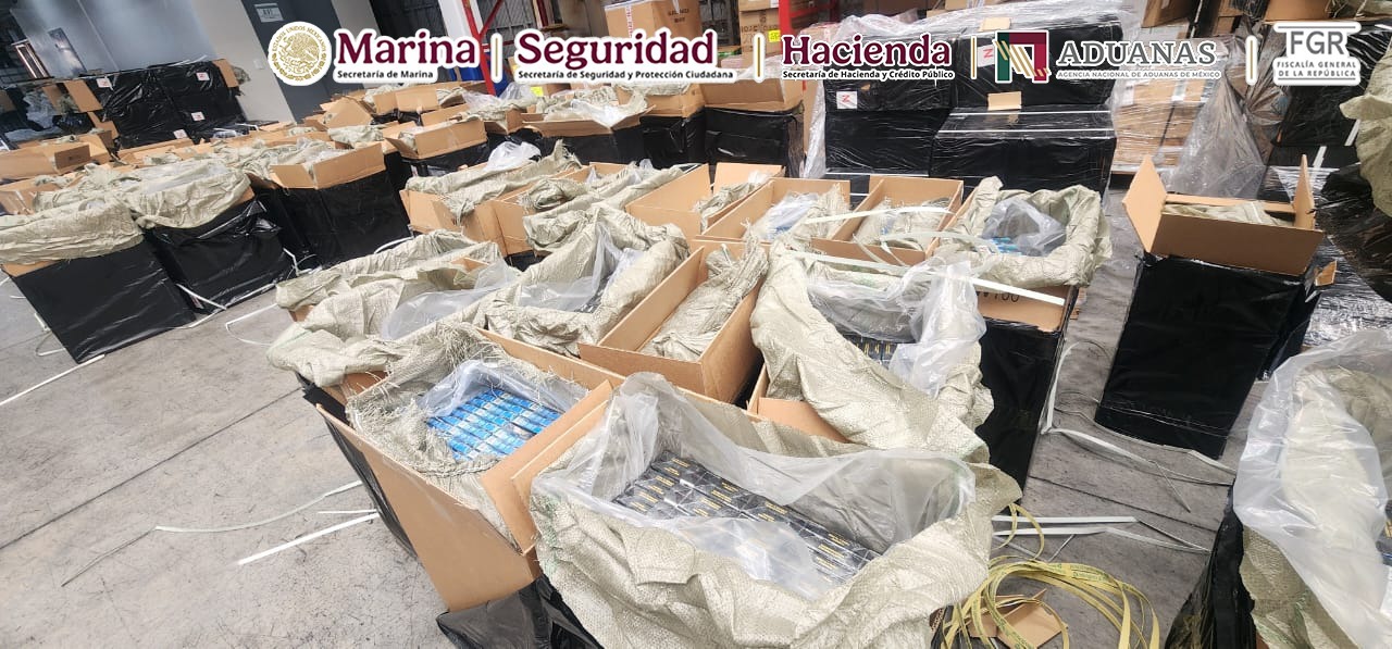 Aduanas y Marina aseguran 3.85 millones de cigarros apócrifos del país