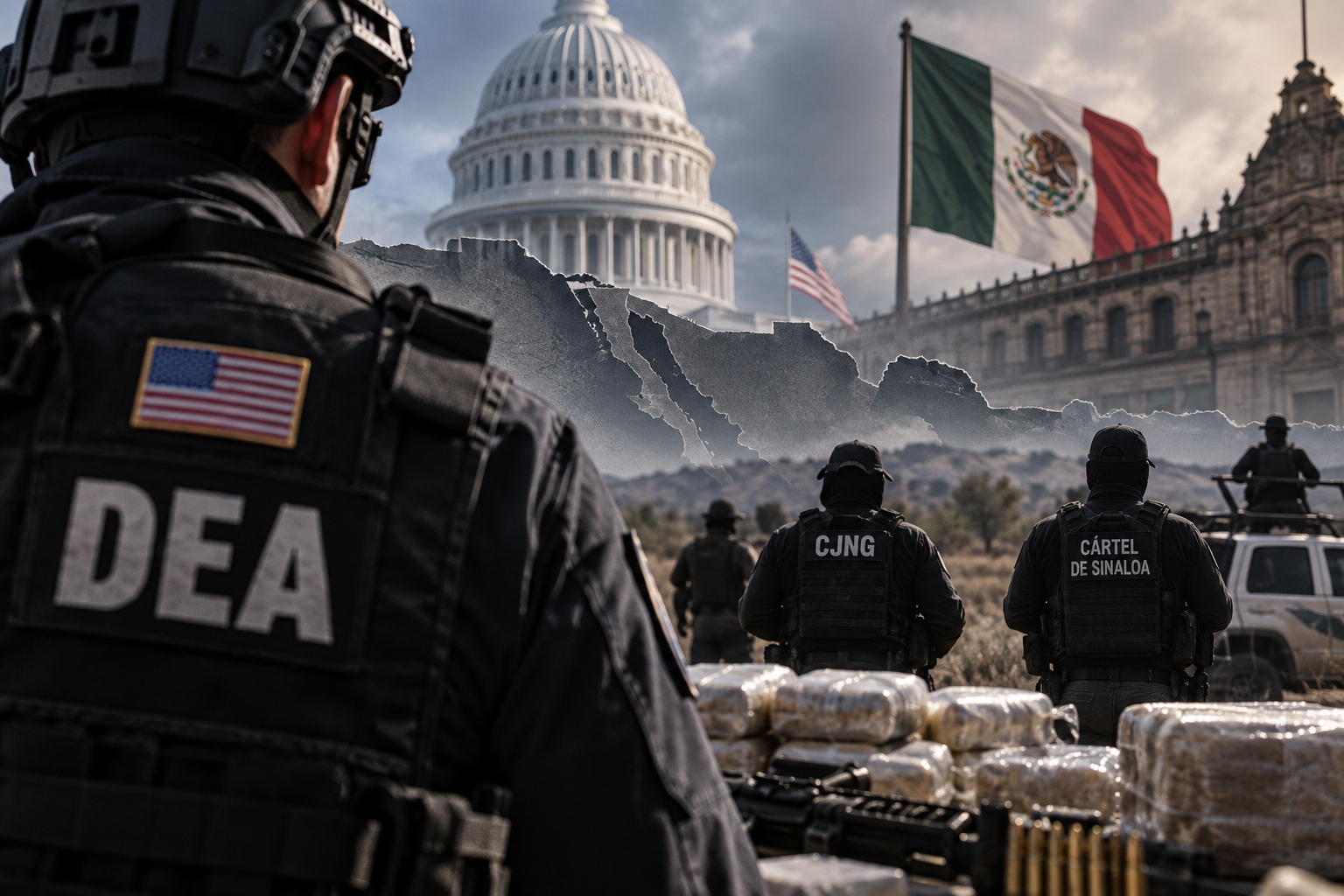 EE.UU. eleva presión contra cárteles y México exige respeto a la soberanía.