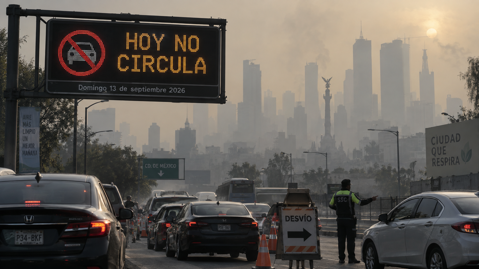 Contingencia deja autos fuera este domingo en CDMX y Estado de México.