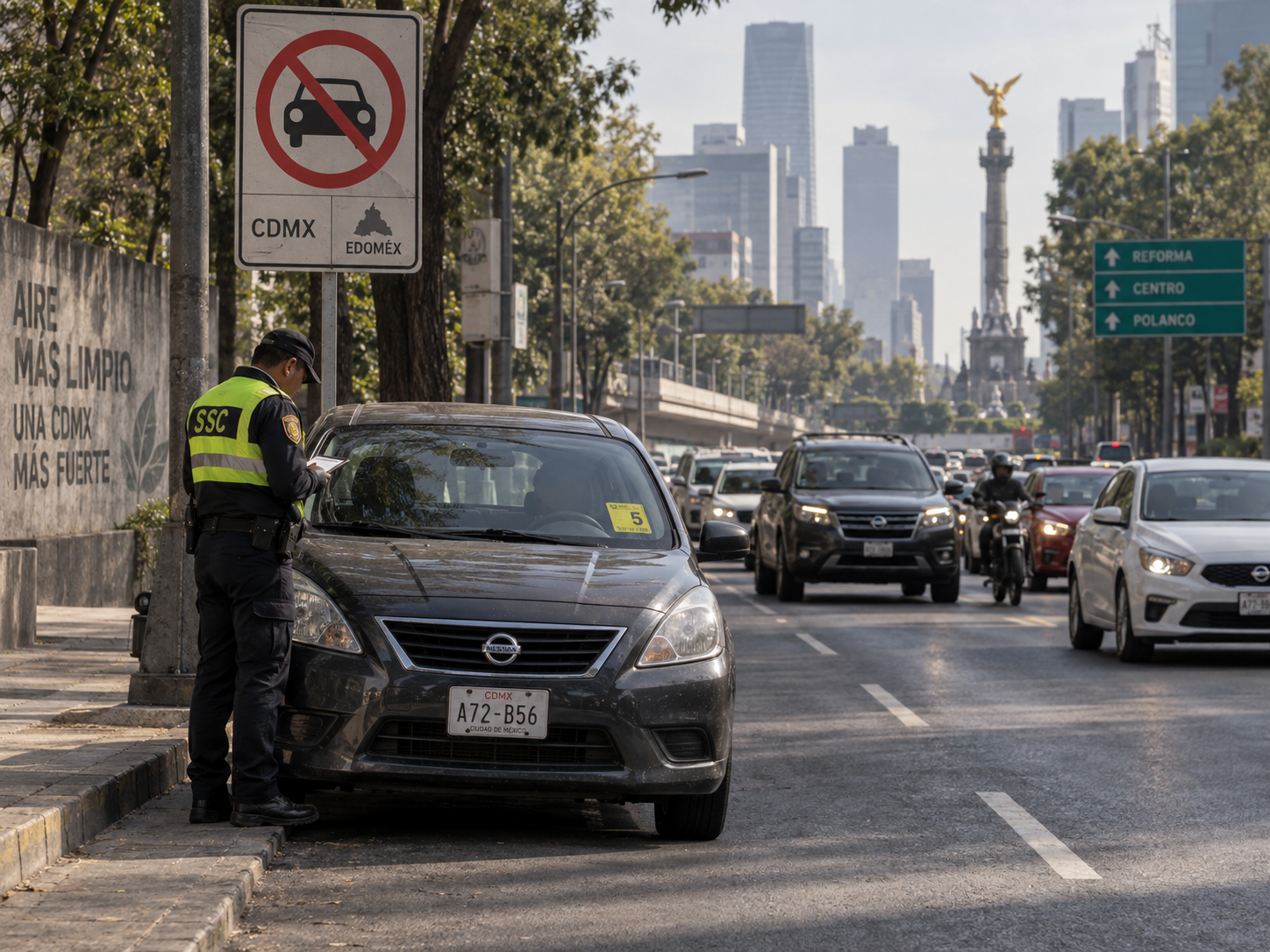 Engomado amarillo y placas 5 y 6 descansan este lunes en CDMX y Edomex