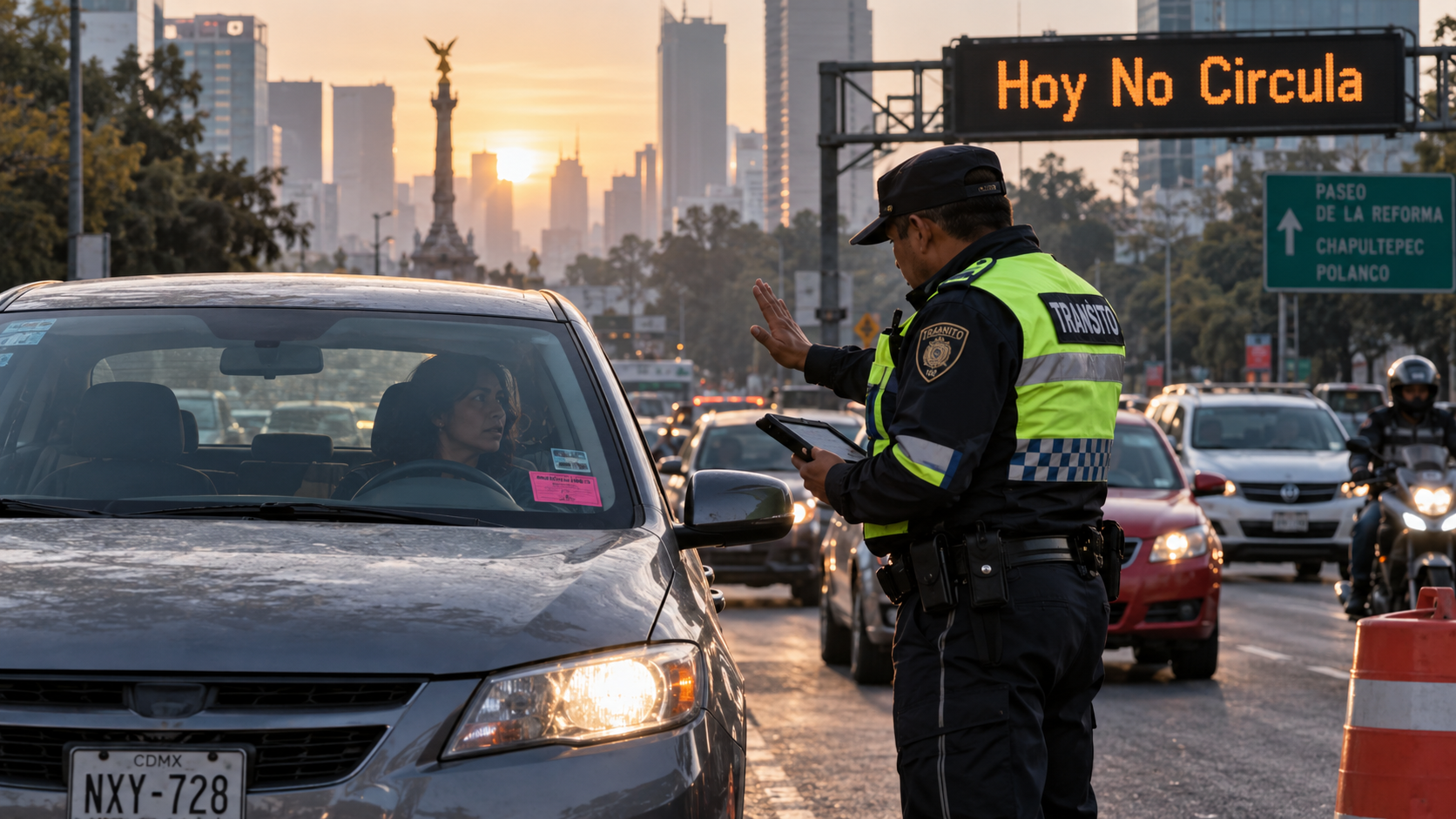 Autos con engomado rosa y placas 7 y 8 descansan este martes en CDMX.