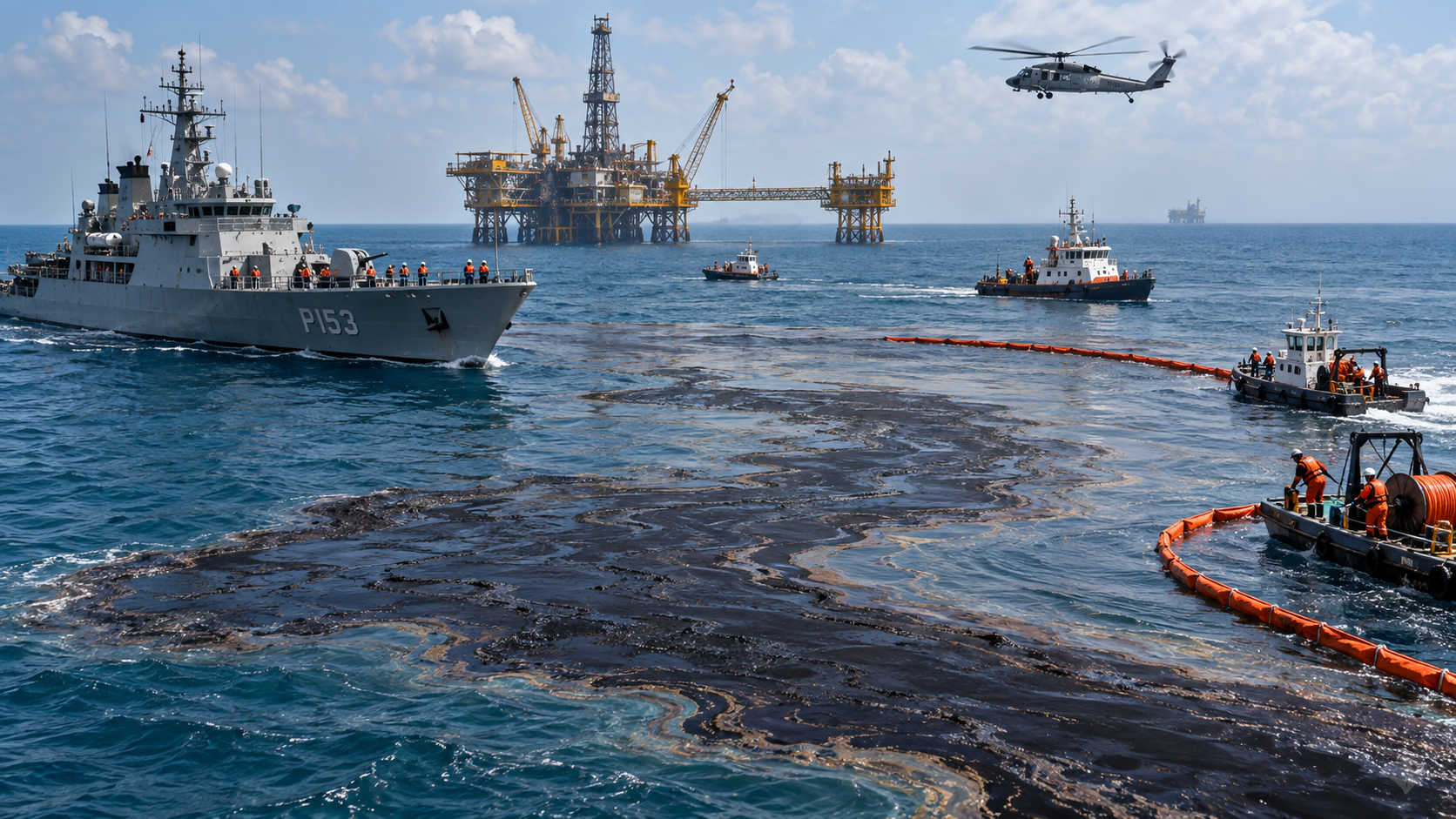 Pemex, fuga de petróleo, Campeche, Ciudad del Carmen, derrame petrolero, Golfo de México, Semar, ducto de Pemex, contingencia ambiental, ASEA, hidrocarburos, mancha de petróleo