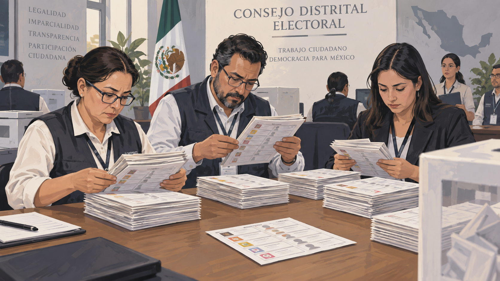 Boletas sin doblez serán reservadas y revisadas por consejos del INE.