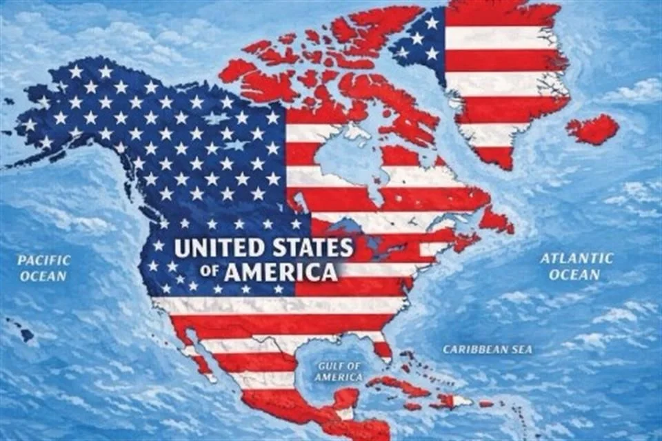Trump difunde mapa expansionista; Sheinbaum reivindica soberanía mexicana.