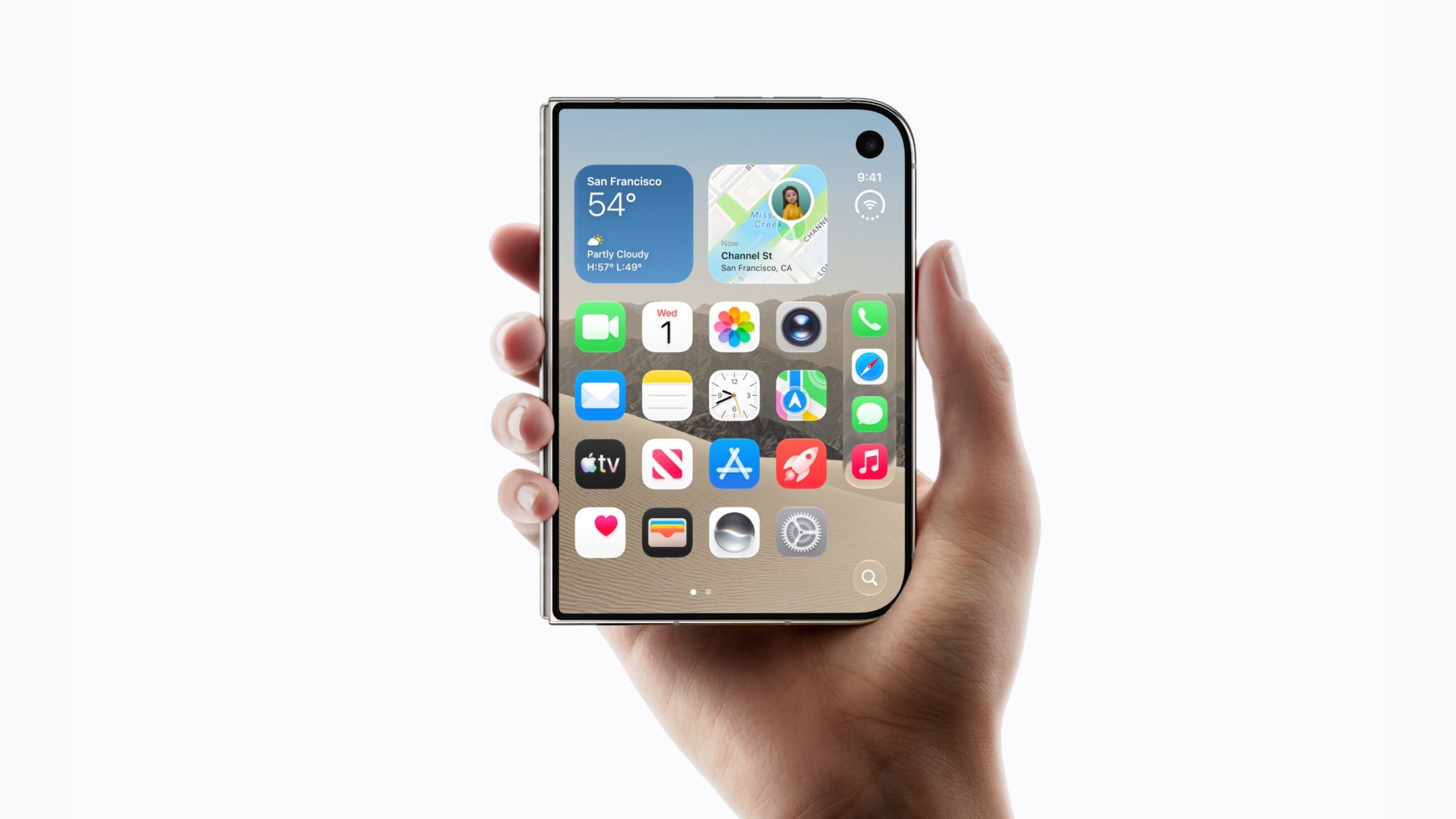 Apple entra a los plegables con iPhone Duo, pantalla de 7.6 pulgadas