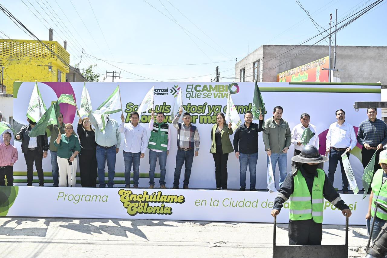 Gallardo lleva obras por 300 mdp a colonias de San Luis Potosí capital