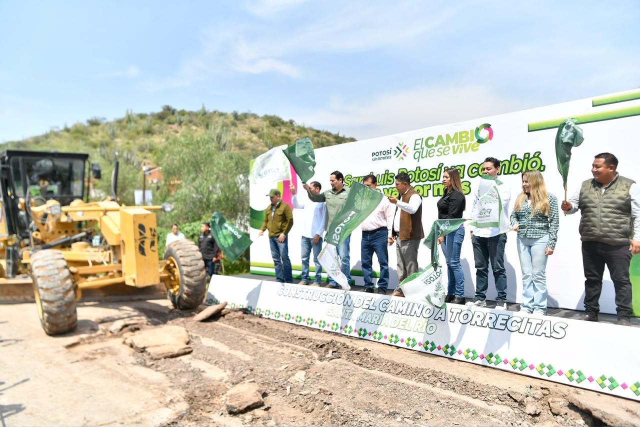 Gallardo inicia obra vial a Torrecitas con inversión de 95.8 millones.
