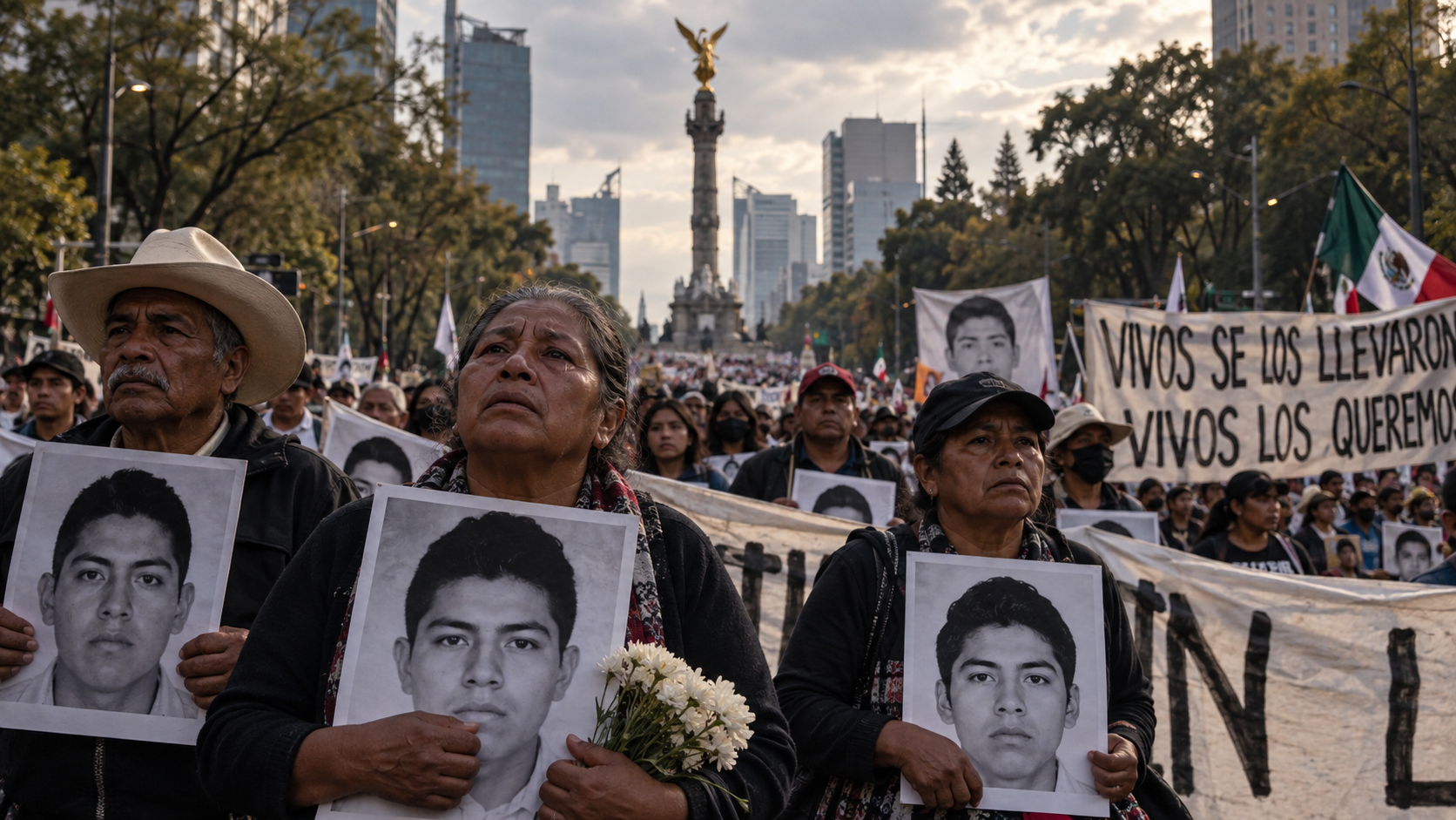 Padres de los 43 exigen saber quién ordenó la desaparición en Iguala.