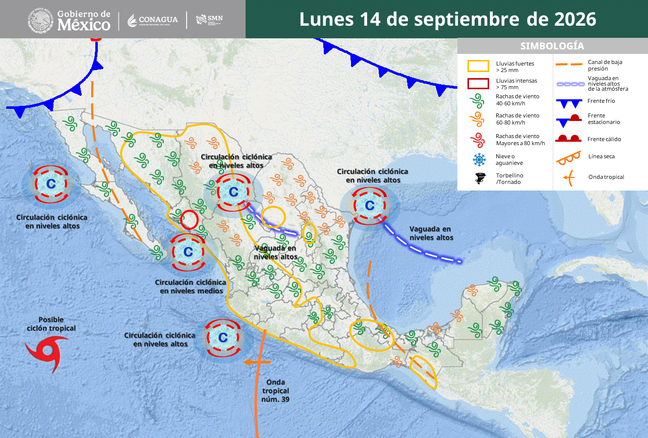 Sinaloa, bajo lluvias intensas; sigue ola de calor en norte de México