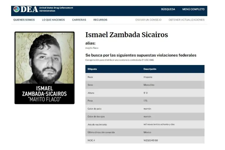 EU estrecha el cerco contra el hijo de “El Mayo”, buscado por narcotráfico