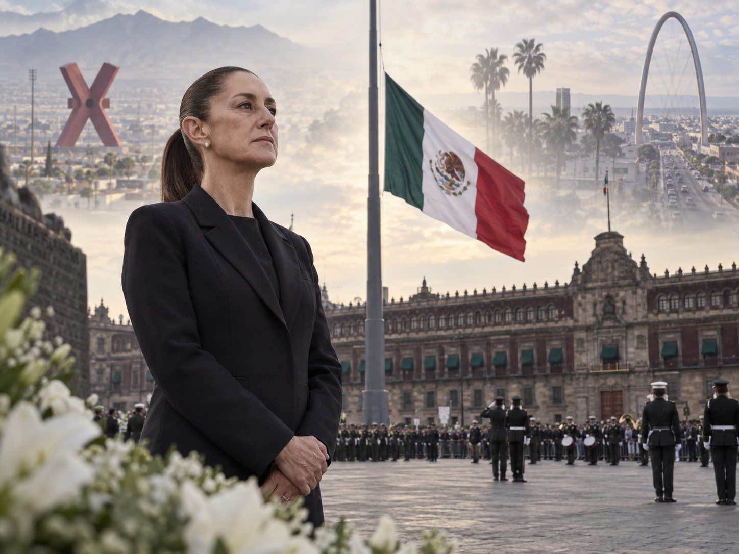 Sheinbaum conmemora sismos y lleva su gira de resultados al norte del país.