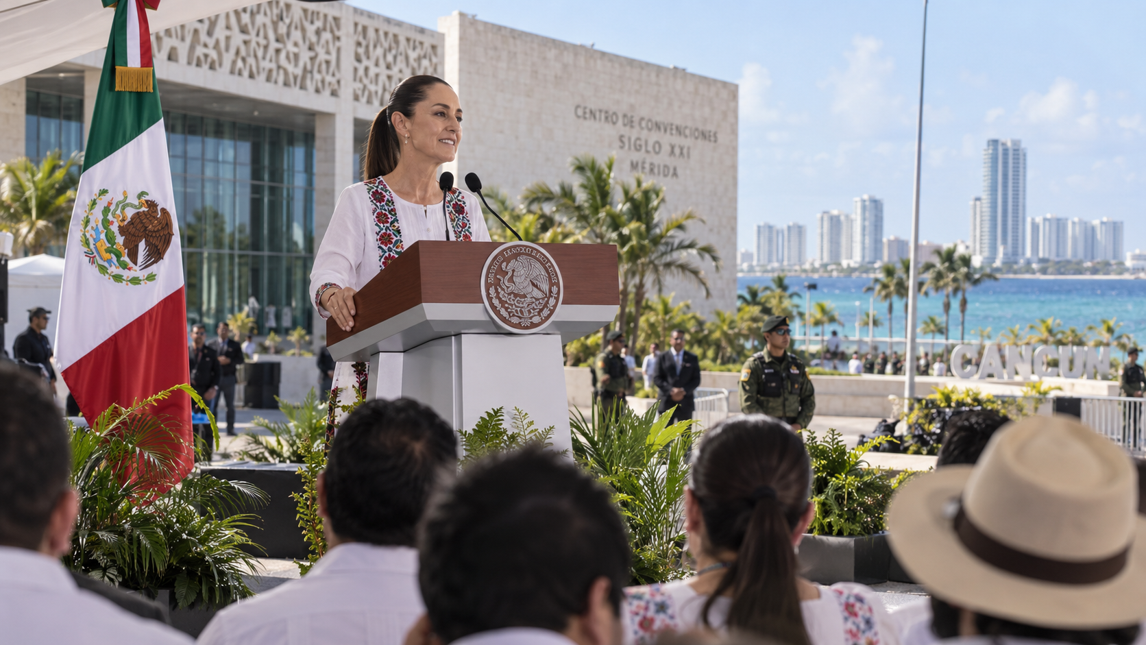 Sheinbaum lleva este sábado su gira de resultados a Yucatán y Quintana Roo.