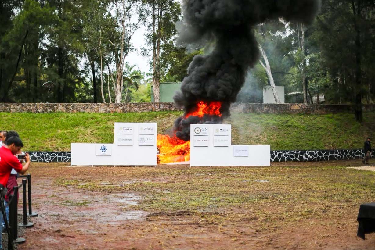 Fiscalía de Morelos destruye 66 kilos de droga y atiende rezagos legales.