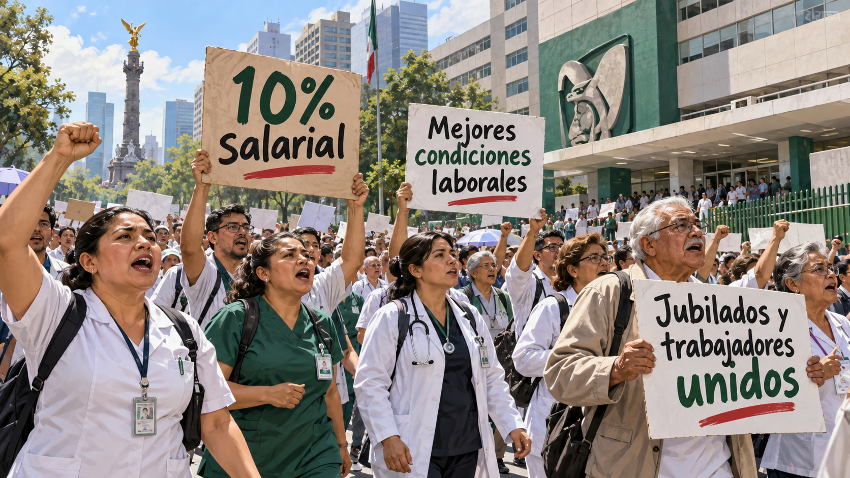 Exigen alza salarial de 10% y la salida del dirigente del sindicato.