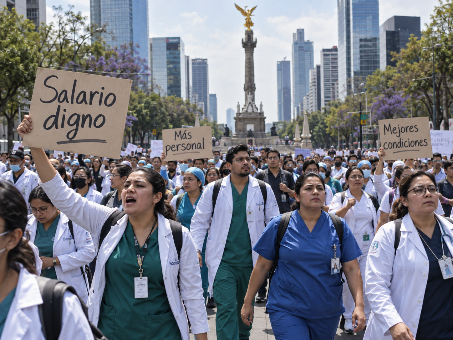 Rechazan alza salarial de 2.9%; convocan a marcha nacional el martes 13.