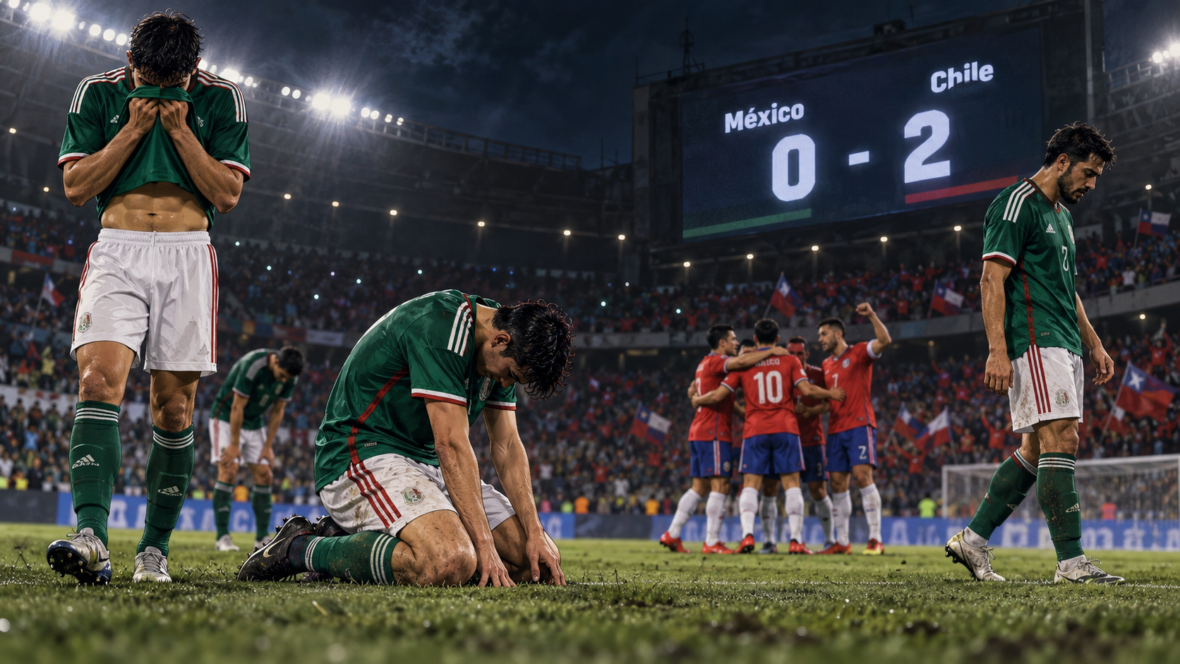 El Tri cae 2-0 ante Chile y cierra sin triunfos la era de Rafa Márquez