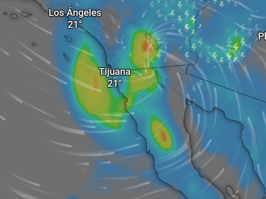 Rachel azota Ensenada con lluvias, inundaciones y vientos intensos.