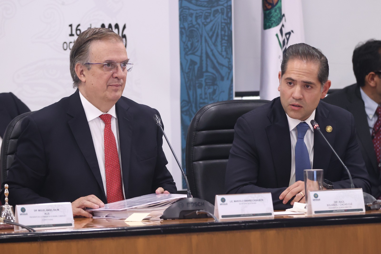 Bolaños respalda a Ebrard ante tensiones comerciales con Estados Unidos.
