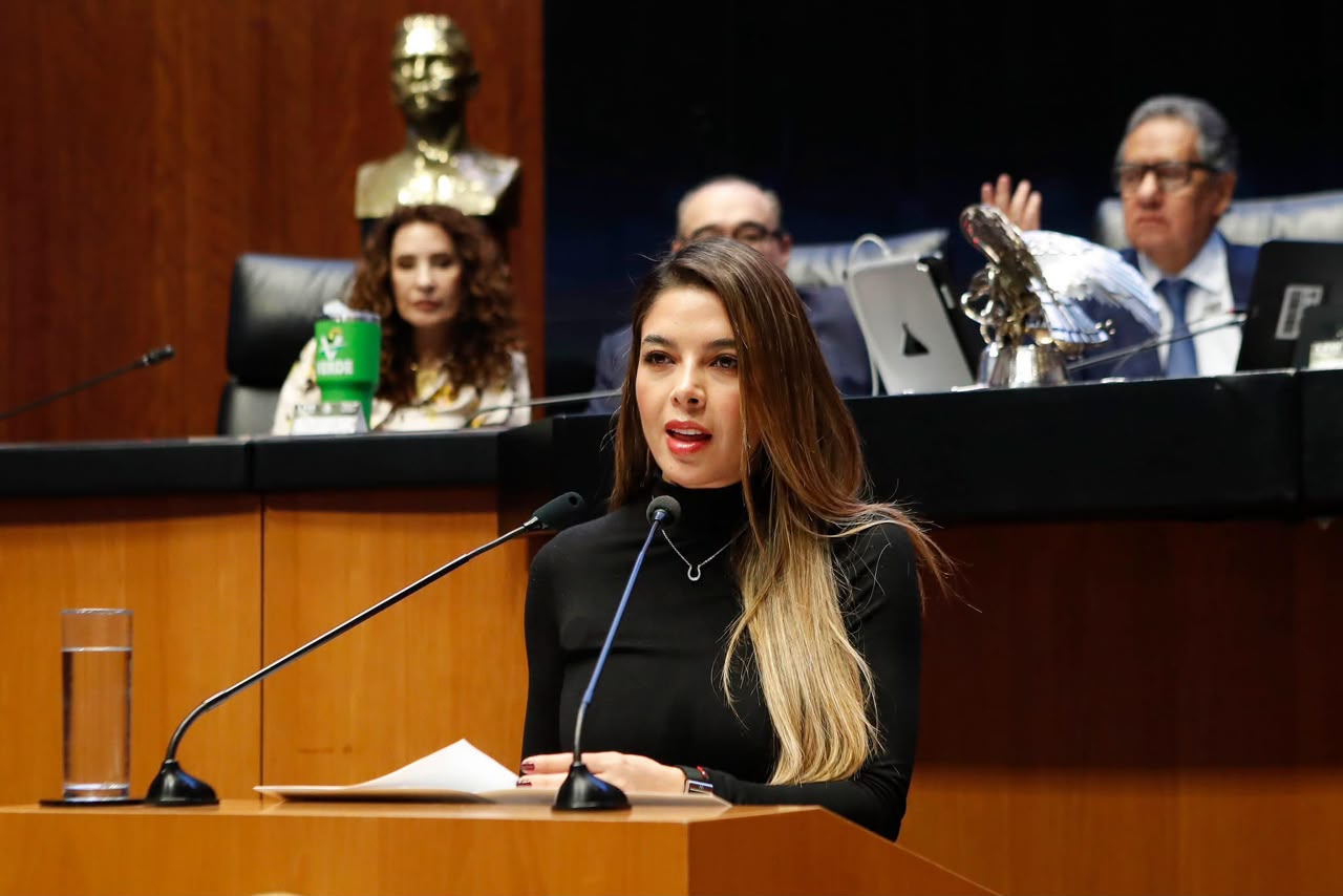 La senadora pide fortalecer el T-MEC para proteger empleos e inversiones.