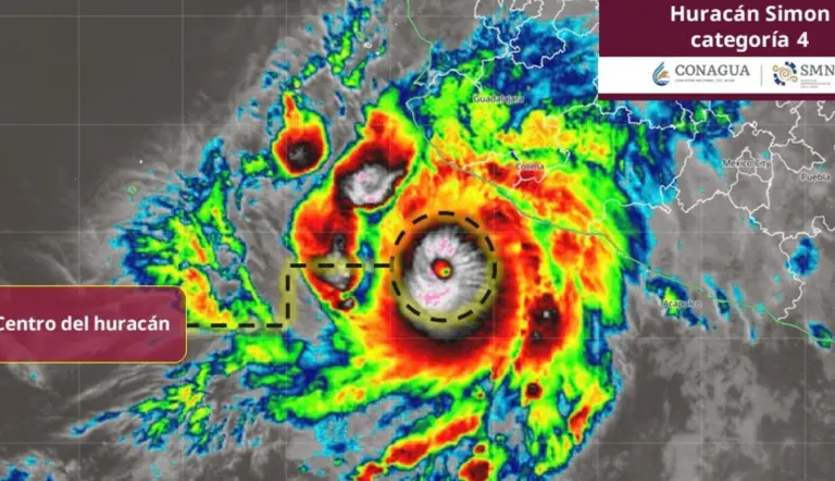 Simón frenará frente a Jalisco; sigue el riesgo de tocar tierra hoy.