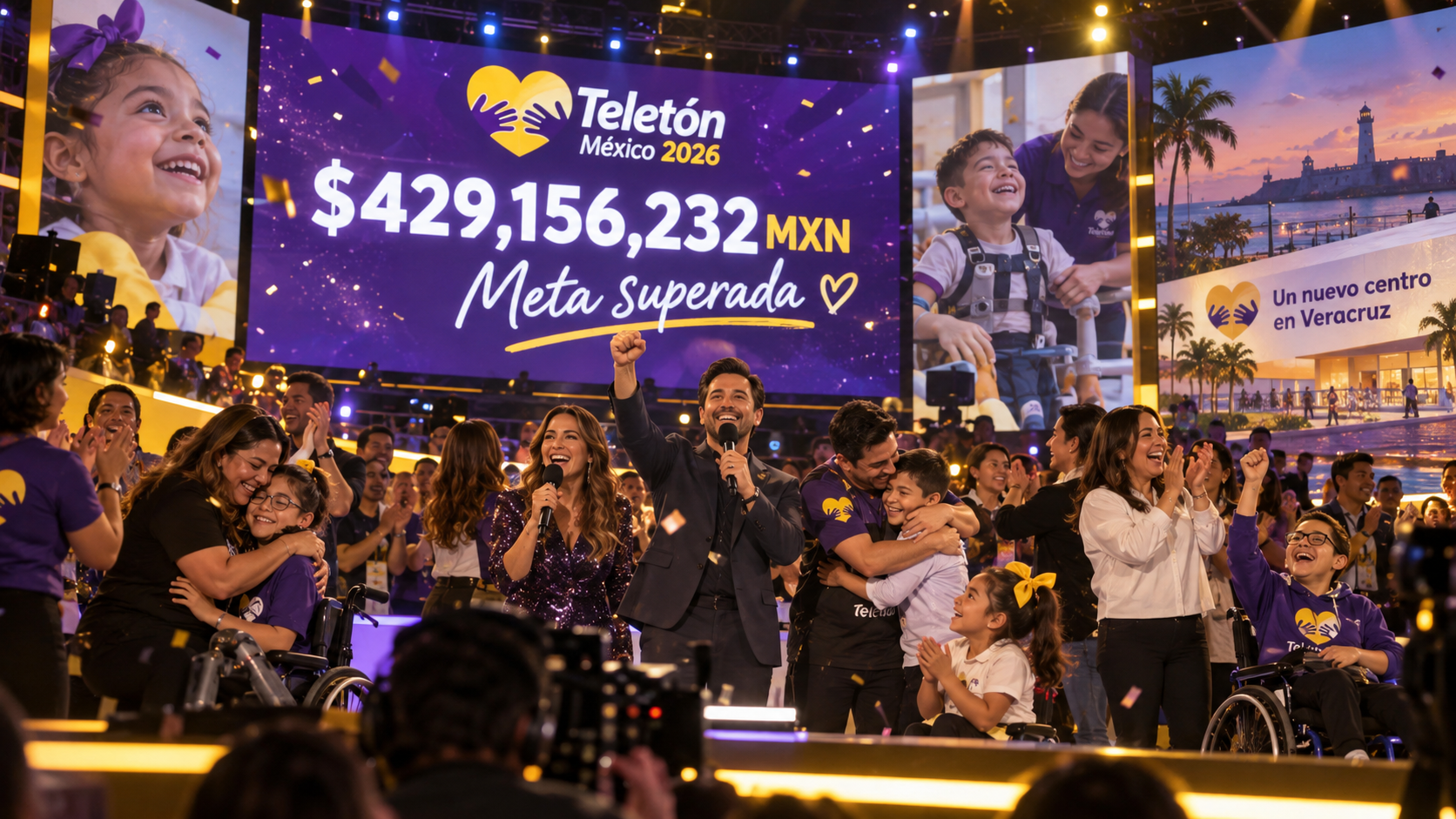 Teletón 2026 supera su meta y financiará un nuevo CRIT en Veracruz.