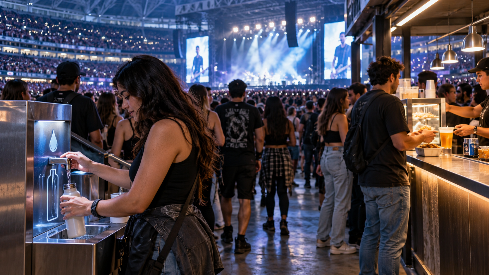 Buscan agua gratis y frenar sobreprecios en conciertos y estadios.