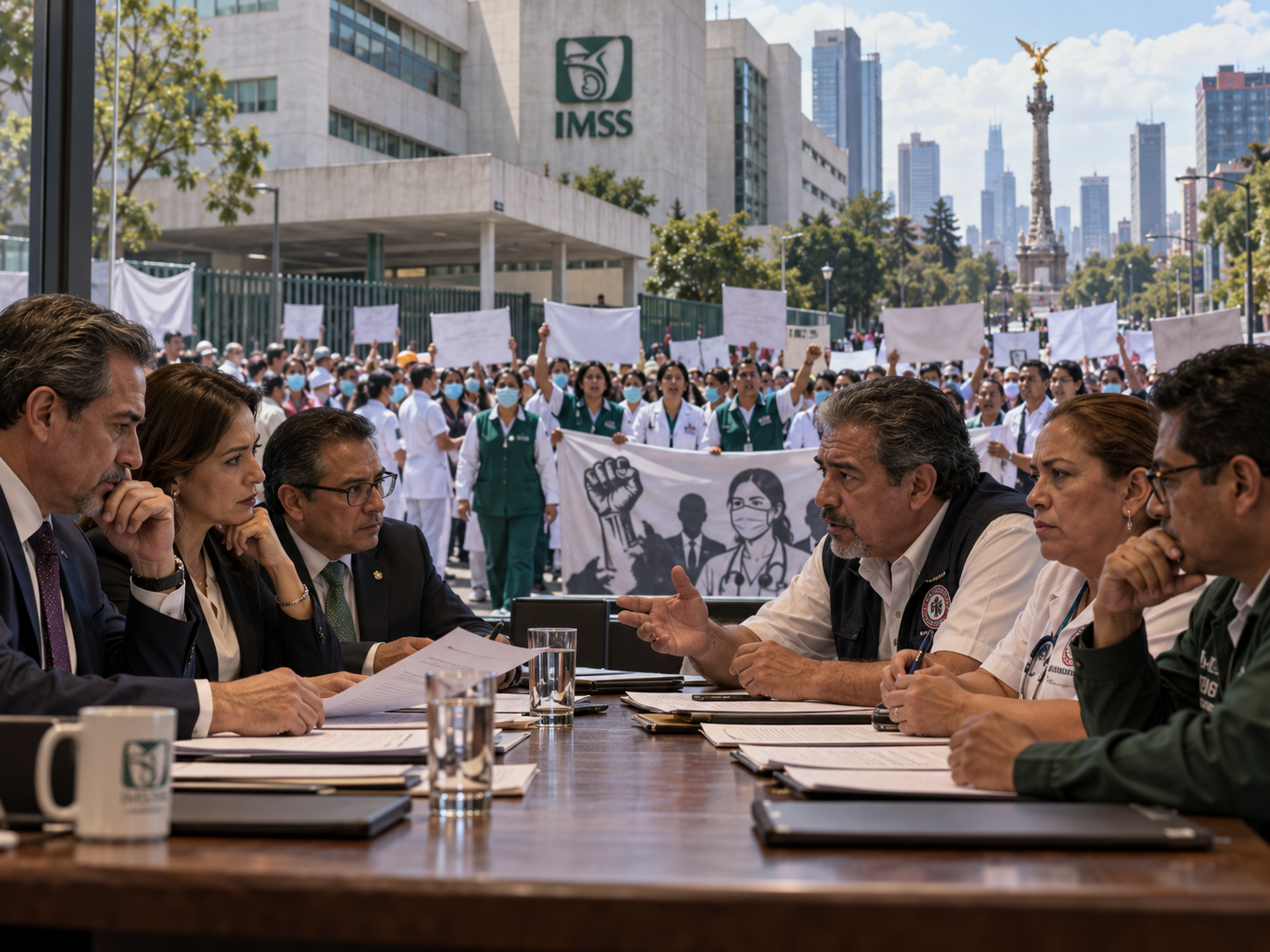 Tras rechazar el aumento de 6.8%, trabajadores exigen negociar un 10%.